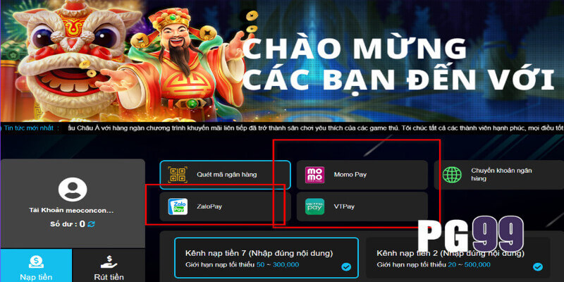 Nạp tiền mang lại cơ hội cược không giới hạn
